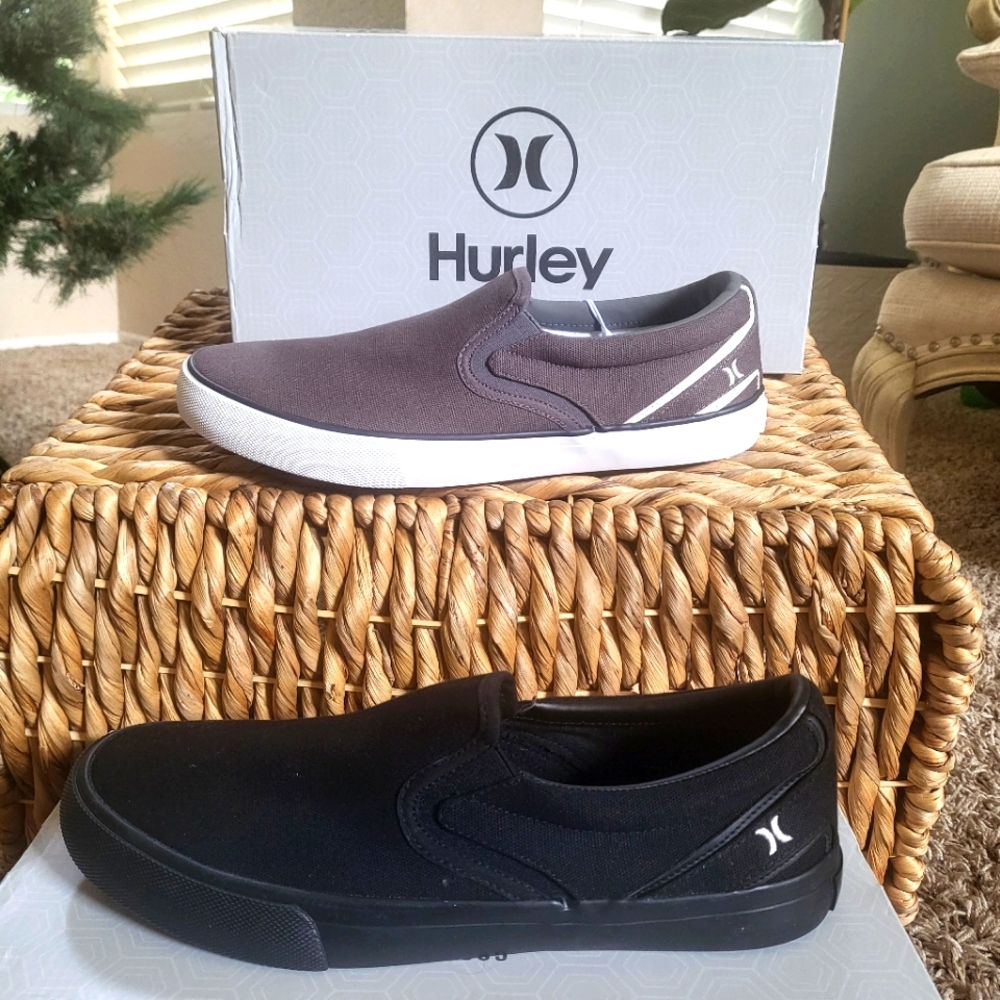 Comfortable Hurley sneakers slip, for Men's Gray/black  sise 9.5.